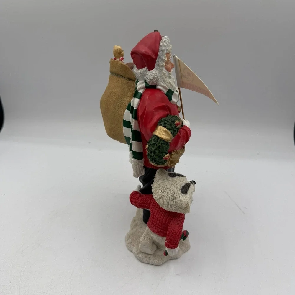 Danbury‎ Mint Wisconsin Badgers Santa Figurine Bucky Badger Christmas 8.5